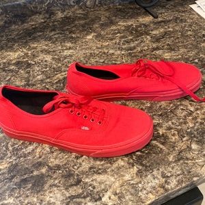 Red Vans, brand new